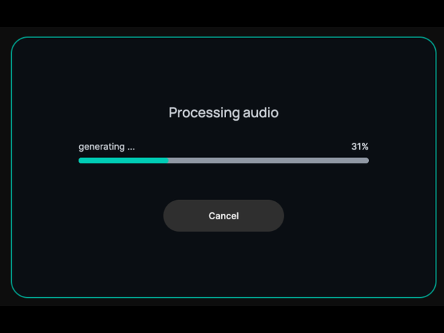 Step 2: AI Noise Reduction Processing
