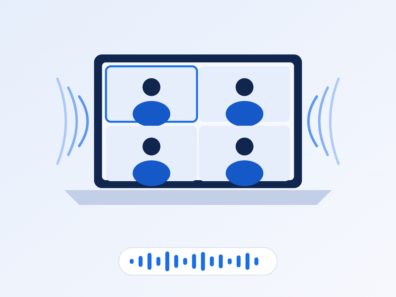 Removing echo from an online meeting recording