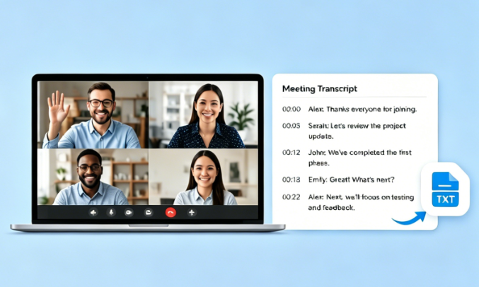 Transcribe Video to Text for Meetings